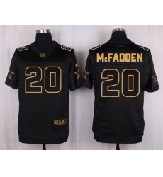 Nike Cowboys #20 Darren McFadden Black Mens Stitched NFL Elite Pro Line Gold Collection Jersey