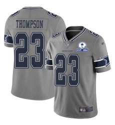 Nike Cowboys 23 Darian Thompson Gray Men Stitched With Established In 1960 Patch NFL Limited Inverted Legend Jersey