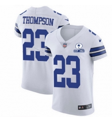 Nike Cowboys 23 Darian Thompson White Men Stitched With Established In 1960 Patch NFL New Elite Jersey