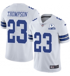 Nike Cowboys 23 Darian Thompson White Men Stitched With Established In 1960 Patch NFL Vapor Untouchable Limited Jersey