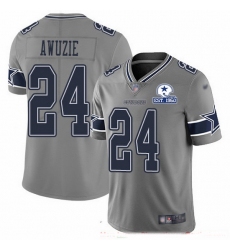 Nike Cowboys 24 Chidobe Awuzie Gray Men Stitched With Established In 1960 Patch NFL Limited Inverted Legend Jersey