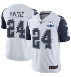 Nike Cowboys 24 Chidobe Awuzie White Men Stitched With Established In 1960 Patch NFL Limited Rush Jersey