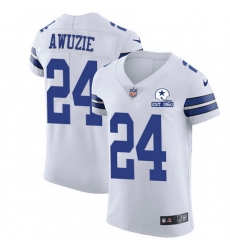Nike Cowboys 24 Chidobe Awuzie White Men Stitched With Established In 1960 Patch NFL New Elite Jersey