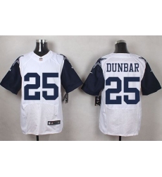 Nike Cowboys #25 Lance Dunbar White Mens Stitched NFL Elite Rush Jerseys