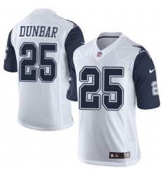 Nike Cowboys #25 Lance Dunbar White Mens Stitched NFL Limited Rush Jerseys