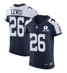 Nike Cowboys 26 Jourdan Lewis Navy Blue Thanksgiving Men Stitched With Established In 1960 Patch NFL Vapor Untouchable Throwback Elite Jersey