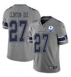 Nike Cowboys 27 Ha Ha Clinton Dix Gray Men Stitched With Established In 1960 Patch NFL Limited Inverted Legend Jersey