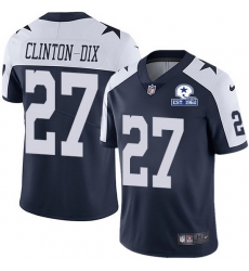 Nike Cowboys 27 Ha Ha Clinton Dix Navy Blue Thanksgiving Men Stitched With Established In 1960 Patch NFL Vapor Untouchable Limited Throwback Jersey