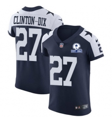 Nike Cowboys 27 Ha Ha Clinton Dix Navy Blue Thanksgiving Men Stitched With Established In 1960 Patch NFL Vapor Untouchable Throwback Elite Jersey