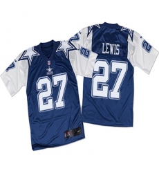 Nike Cowboys #27 Jourdan Lewis White Mens Navy Throwback NFL Elite Jersey