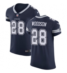 Nike Cowboys #28 Darren Woodson Navy Blue Team Color Mens Stitched NFL Vapor Untouchable Elite Jersey