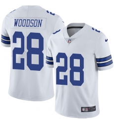 Nike Cowboys #28 Darren Woodson White Mens Stitched NFL Vapor Untouchable Limited Jersey