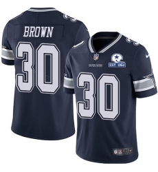 Nike Cowboys 30 Anthony Brown Navy Blue Team Color Men Stitched With Established In 1960 Patch NFL Vapor Untouchable Limited Jersey