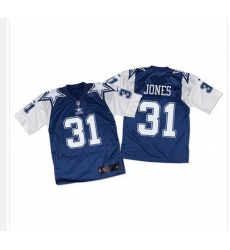 Nike Cowboys #31 Byron Jones Navy BlueWhite Throwback Mens Stitched NFL Elite Jersey