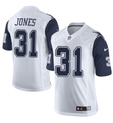Nike Cowboys #31 Byron Jones White Mens Stitched NFL Limited Rush Jerseys