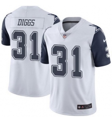 Nike Cowboys 31 Trevon Diggs White Men Stitched NFL Limited Rush Jersey