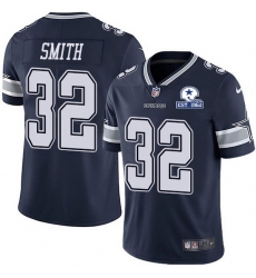 Nike Cowboys 32 Saivion Smith Navy Blue Team Color Men Stitched With Established In 1960 Patch NFL Vapor Untouchable Limited Jersey