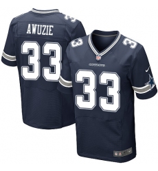 Nike Cowboys #33 Chidobe Awuzie Navy Blue Team Color Mens Stitched NFL Elite Jersey