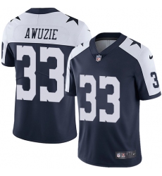 Nike Cowboys #33 Chidobe Awuzie Navy Blue Thanksgiving Mens Stitched NFL Vapor Untouchable Limited Throwback Jersey
