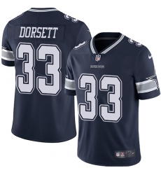 Nike Cowboys #33 Tony Dorsett Navy Blue Team Color Mens Stitched NFL Vapor Untouchable Limited Jersey