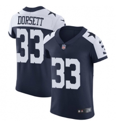 Nike Cowboys #33 Tony Dorsett Navy Blue Thanksgiving Mens Stitched NFL Vapor Untouchable Throwback Elite Jersey