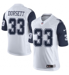 Nike Cowboys #33 Tony Dorsett White Mens Stitched NFL Limited Rush Jerseys