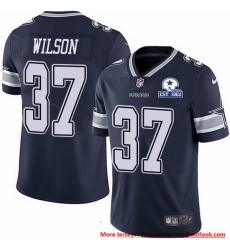 Nike Cowboys 37 Donovan Wilson Navy Blue Team Color Men Stitched With Established In 1960 Patch NFL Vapor Untouchable Limited Jersey