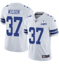 Nike Cowboys 37 Donovan Wilson White Men Stitched With Established In 1960 Patch NFL Vapor Untouchable Limited Jersey