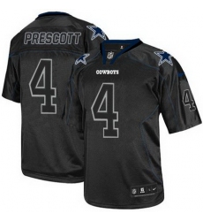 Nike Cowboys #4 Dak Prescott Lights Out Black Men Stitched NFL Elite Jersey