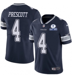 Nike Cowboys 4 Dak Prescott Navy Blue Team Color Men Stitched With Established In 1960 Patch NFL Vapor Untouchable Limited Jersey