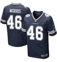 Nike Cowboys #46 Alfred Morris Navy Blue Team Color Mens Stitched NFL Elite Jersey