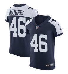 Nike Cowboys #46 Alfred Morris Navy Blue Thanksgiving Mens Stitched NFL Vapor Untouchable Throwback Elite Jersey