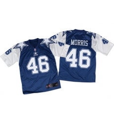 Nike Cowboys #46 Alfred Morris Navy BlueWhite Mens Stitched NFL Throwback Elite Jersey 2