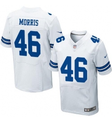 Nike Cowboys #46 Alfred Morris White Mens Stitched NFL Elite Jersey
