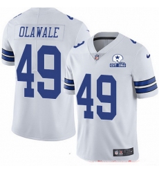 Nike Cowboys 49 Jamize Olawale White Men Stitched With Established In 1960 Patch NFL Vapor Untouchable Limited Jersey
