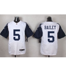 Nike Cowboys #5 Dan Bailey White Mens Stitched NFL Elite Rush Jerseys