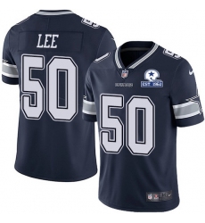 Nike Cowboys 50 Sean Lee Navy Blue Team Color Men Stitched With Established In 1960 Patch NFL Vapor Untouchable Limited Jersey