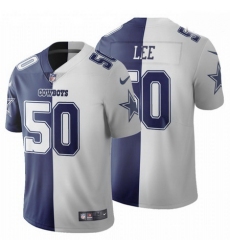 Nike Cowboys  50 Sean Lee Navy Blue grey Men Stitched NFL Elite Split Jersey