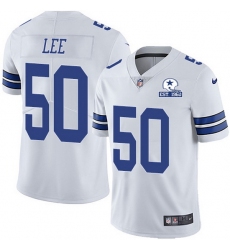 Nike Cowboys 50 Sean Lee White Men Stitched With Established In 1960 Patch NFL Vapor Untouchable Limited Jersey