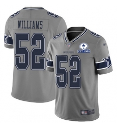 Nike Cowboys 52 Connor Williams Gray Men Stitched With Established In 1960 Patch NFL Limited Inverted Legend Jersey
