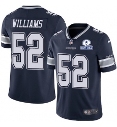 Nike Cowboys 52 Connor Williams Navy Blue Team Color Men Stitched With Established In 1960 Patch NFL Vapor Untouchable Limited Jersey
