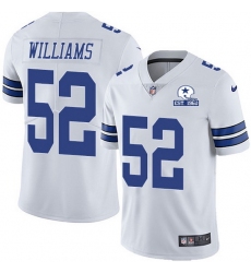 Nike Cowboys 52 Connor Williams White Men Stitched With Established In 1960 Patch NFL Vapor Untouchable Limited Jersey