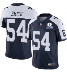 Nike Cowboys 54 Jaylon Smith Navy Blue Thanksgiving Men Stitched With Established In 1960 Patch NFL Vapor Untouchable Limited Throwback Jersey