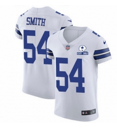 Nike Cowboys 54 Jaylon Smith White Men Stitched With Established In 1960 Patch NFL New Elite Jersey