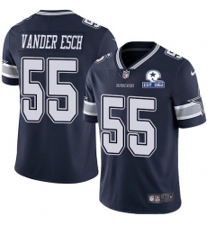Nike Cowboys 55 Leighton Vander Esch Navy Blue Team Color Men Stitched With Established In 1960 Patch NFL Vapor Untouchable Limited Jersey