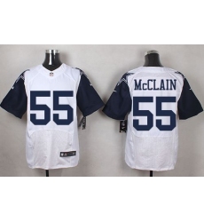 Nike Cowboys #55 Rolando McClain White Mens Stitched NFL Elite Rush Jerseys