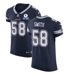 Nike Cowboys 58 Aldon Smith Navy Blue Team Color Men Stitched With Established In 1960 Patch NFL Vapor Untouchable Elite Jersey
