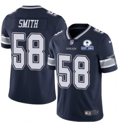 Nike Cowboys 58 Aldon Smith Navy Blue Team Color Men Stitched With Established In 1960 Patch NFL Vapor Untouchable Limited Jersey
