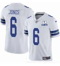 Nike Cowboys 6 Chris Jones White Men Stitched With Established In 1960 Patch NFL Vapor Untouchable Limited Jersey