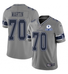 Nike Cowboys 70 Zack Martin Gray Men Stitched With Established In 1960 Patch NFL Limited Inverted Legend Jersey
